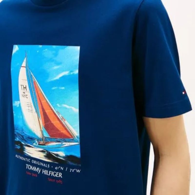 Tricou Tommy Hilfiger HILFIGER COLOR PHOTOPRINT TEE - imagine 3