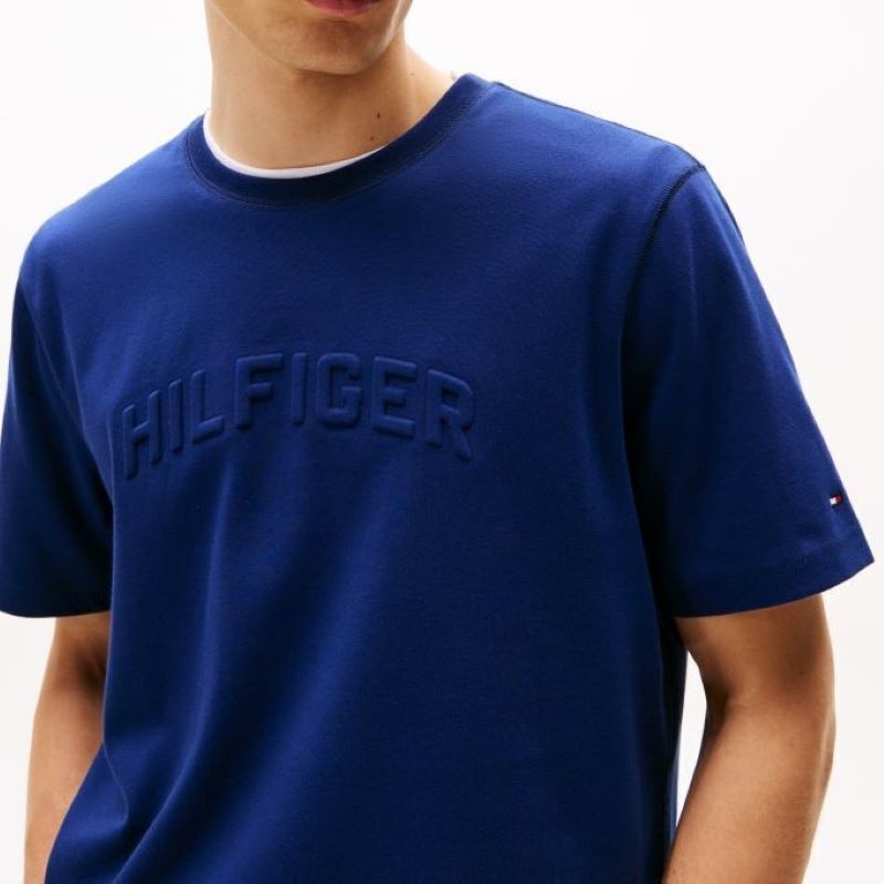 Tricou Tommy Hilfiger HILFIGER ARCH EMBOSSED TEE - imagine 3