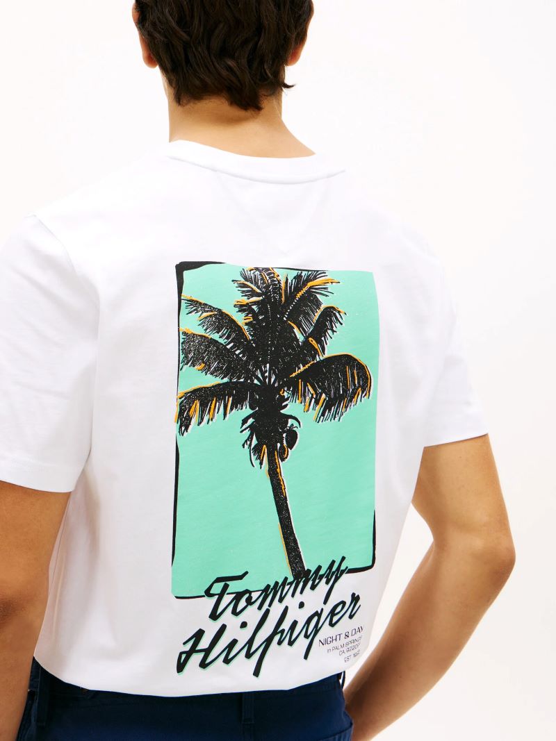 Tricou Tommy Hilfiger PALM PHOTO PRINT TEE