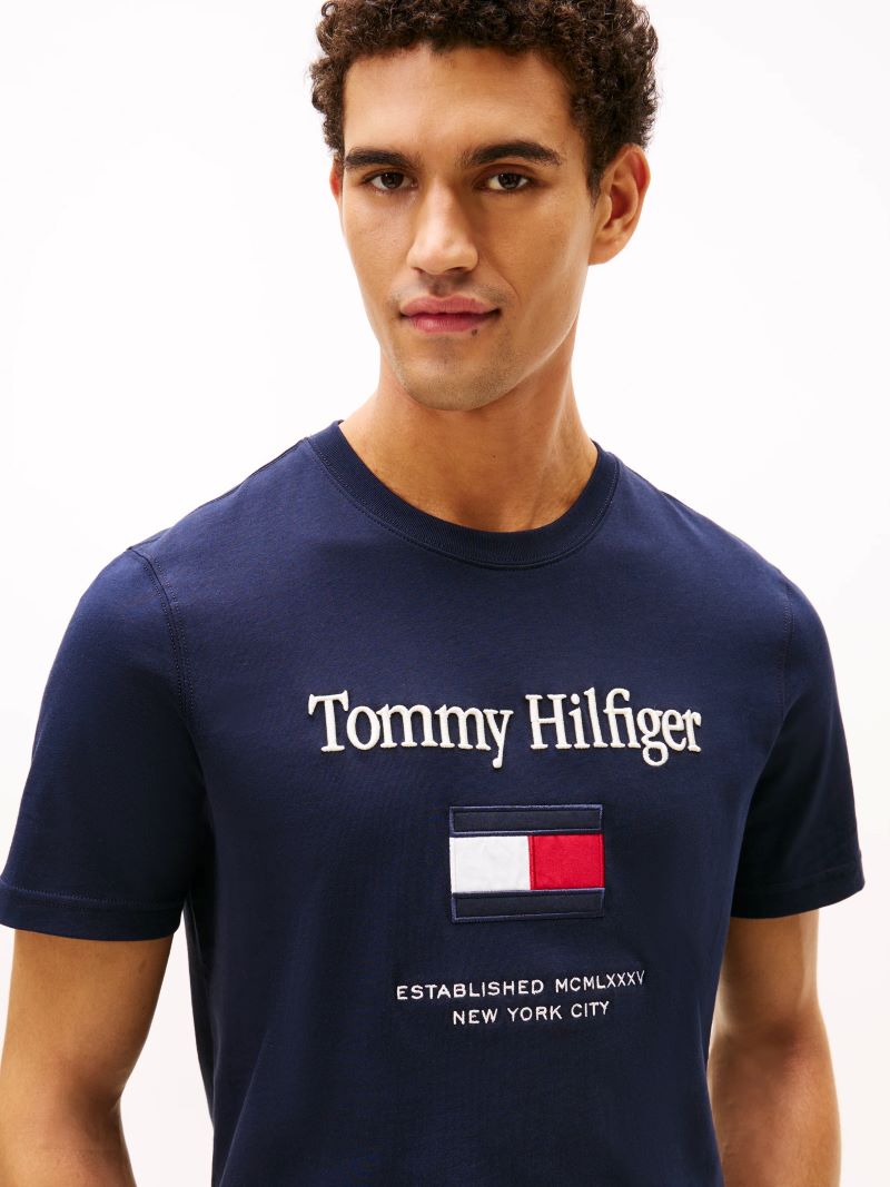 Tricou Tommy Hilfiger TOMMY EMBRO FLAG TEE - imagine 3