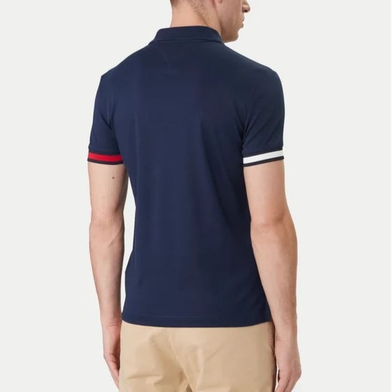 Tricou polo Tommy Hilfiger RWB CUFF LIQUID COTTON SLIM POLO - imagine 2