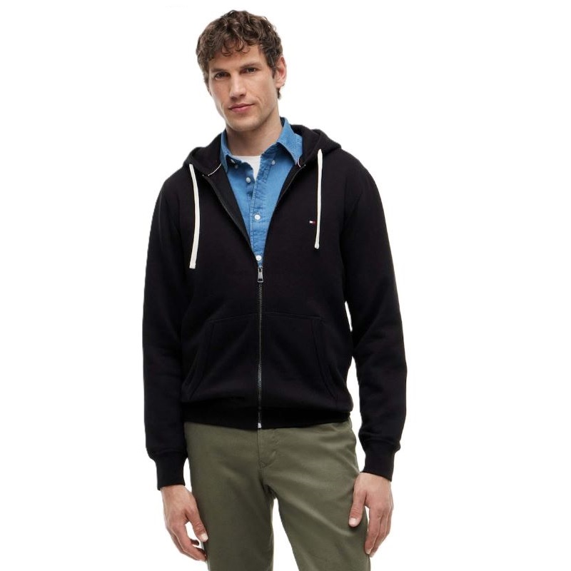 Tommy Hilfiger Bluza cu fermoar Tommy Hilfiger ESSENTIAL FLEECE HOODED REG ZT