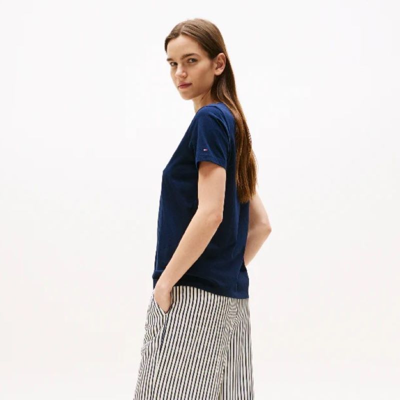 Tricou Tommy Hilfiger LUREX SCRIPT REG C-NK SS TEE - imagine 2