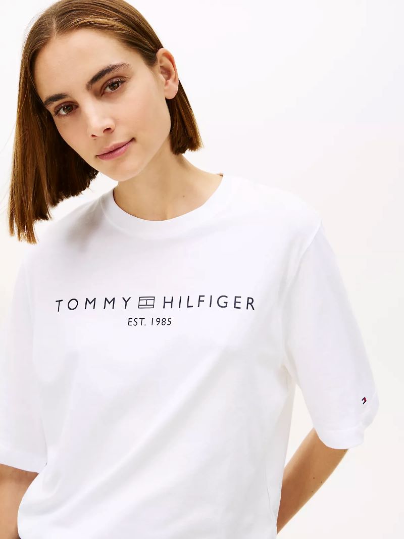 Tricou Tommy Hilfiger CORP LOGO TRAPEZE C-NK TEE