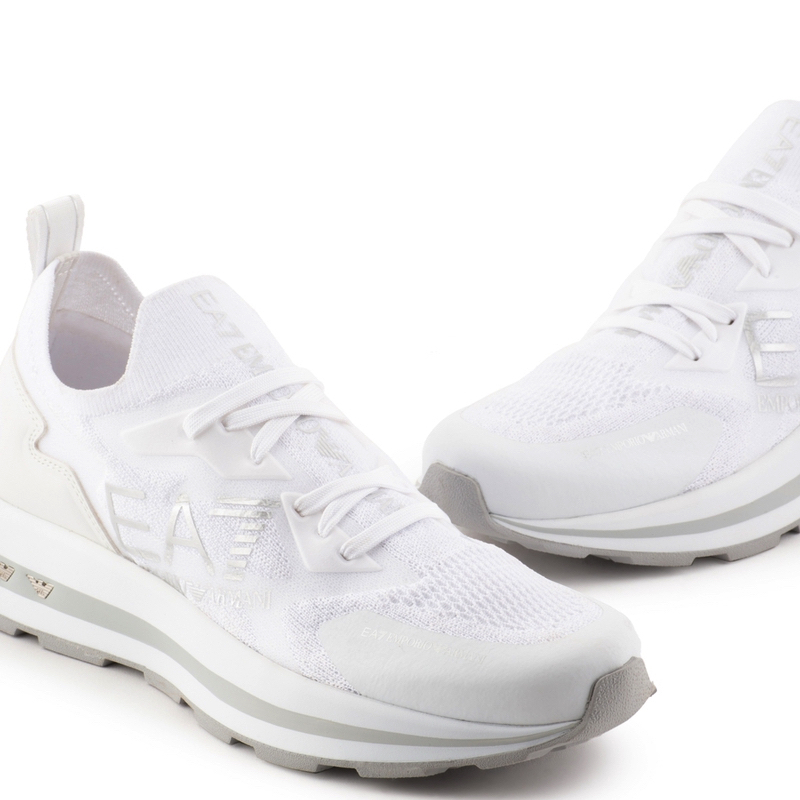 Pantofi Sport EA7 Black White Altura Knit - imagine 2